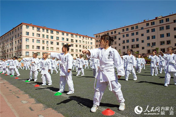 1527851458047094268.jpg Primary school students perform judo exercises at the May 28 event..jpg