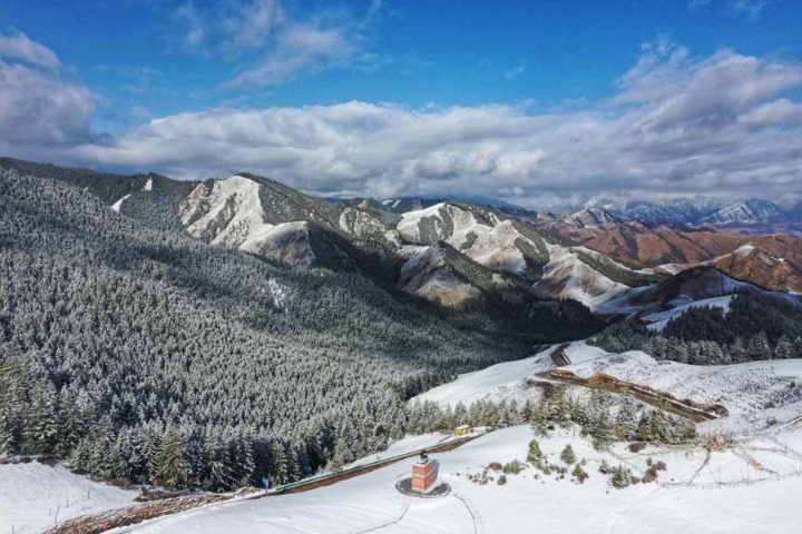 Stunning snowcapped mountains in Gansu
