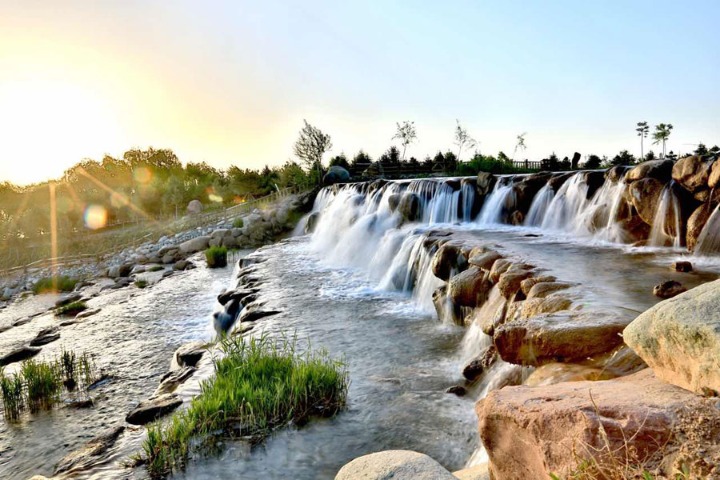 Gansu waterfall a wonderful sight