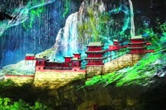 Tech-powered cliff light show re-imagines charm of Hanging Temple