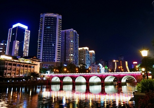 Guiyang's iconic Jiaxiu Pavilion unveils stunning new nightscape