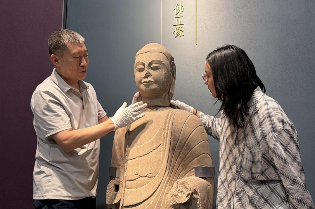 Experts in Shanxi identify Northern Qi features in recently found Buddha head