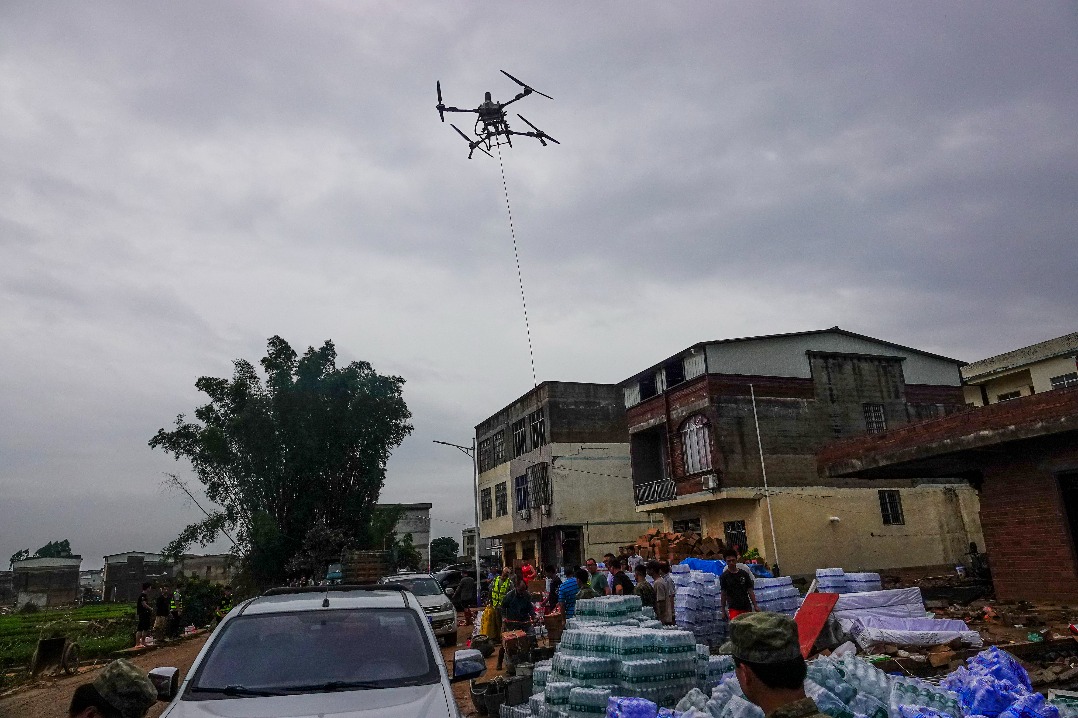 Drones provide rapid air support after Guangxi floods