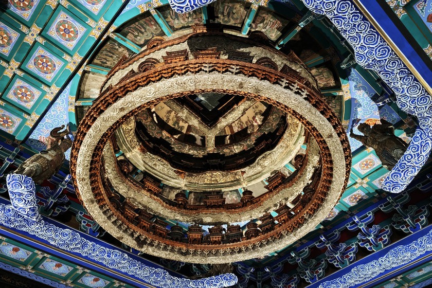 Beijing museum celebrates ancient caisson ceiling