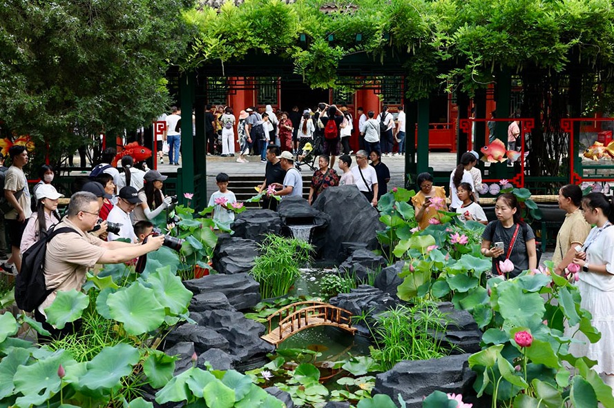 Goldfish, folk arts and palace gardens merge in Beijing summer exhibition