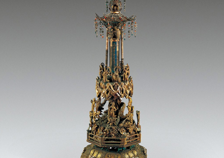 Complete and original Pearl Reliquary Pillar on view at Suzhou Museum