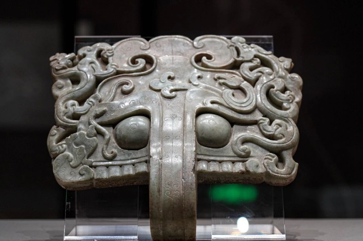 Han Dynasty jade door knocker combines mythical guardians, masterful carving