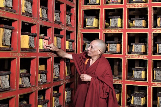 Ancient texts preserved in Tibet's Potala Palace