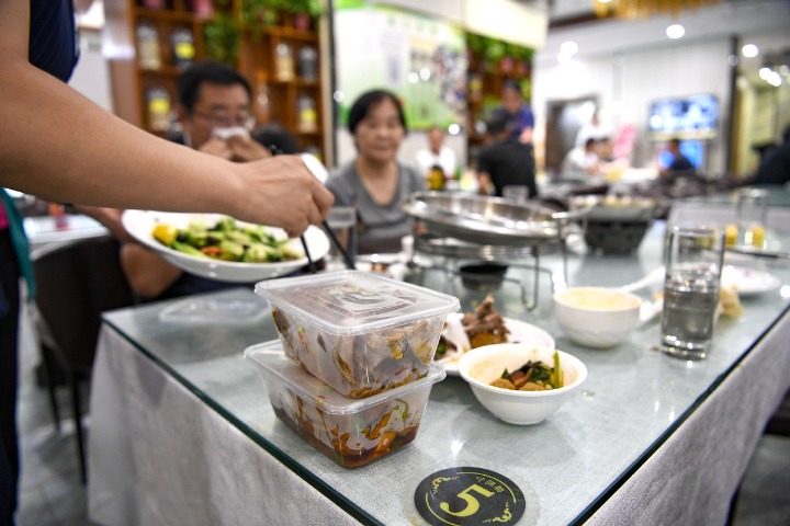 Most Chinese tend to take home leftovers when dining out: survey