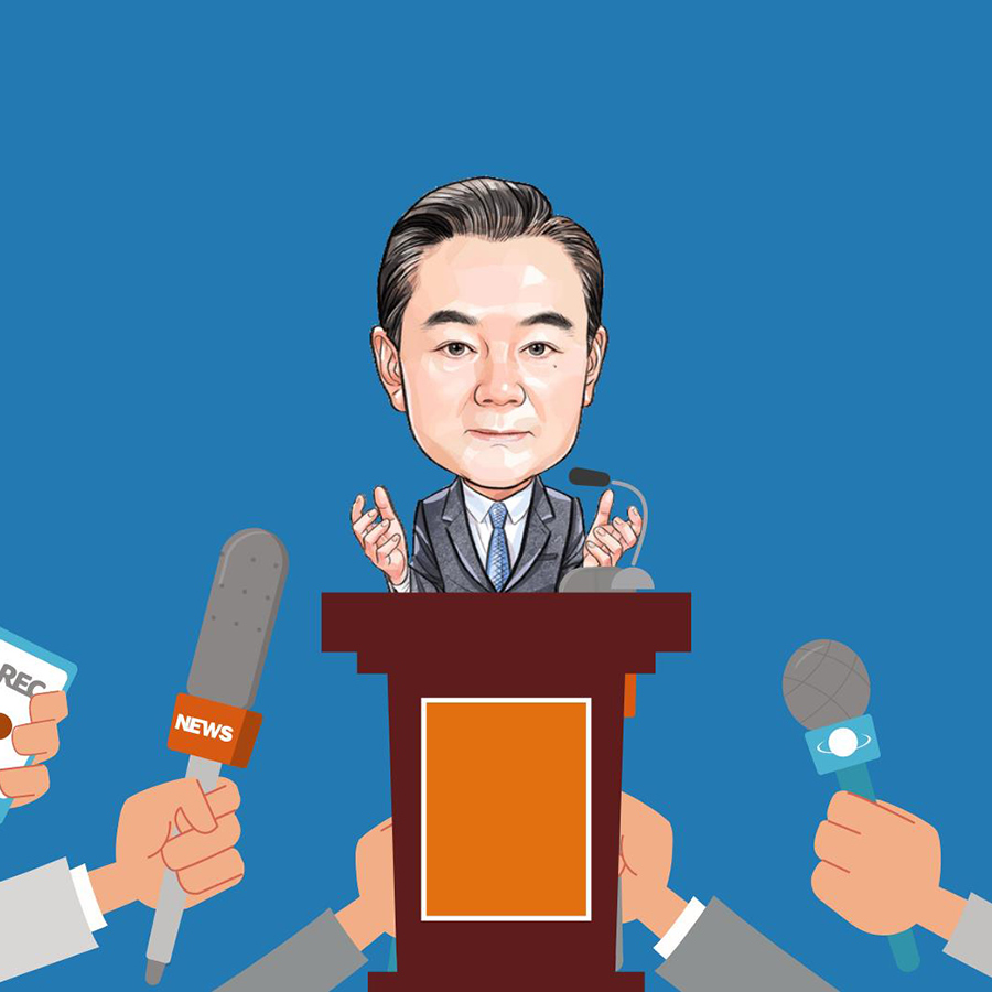 Foreign minister's press conference: A host with the 'mosts'