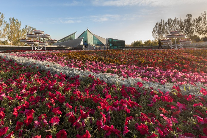 The 359th Brigade Cultural Tourist Area in Taklimakan Desert, Xinjiang Uygur autonomous region