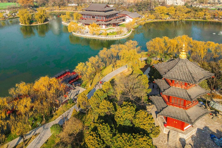 Colorful scenery of imperial garden in NW China