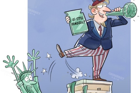 Lady Liberty was actually kicked off