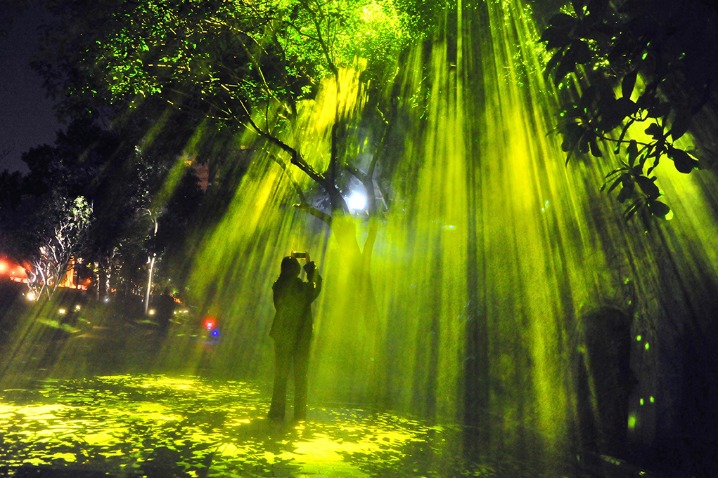 Light show draws Shanghai residents, tourists to bring out their cameras