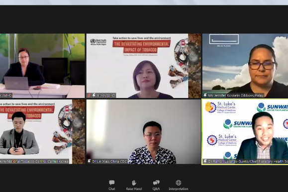 China CDC researcher attends WHO webinar on tobacco control