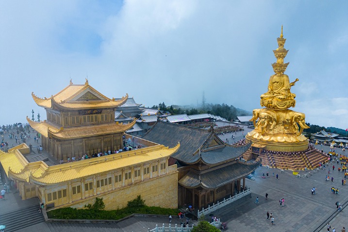 Buddhist temple on summit of Mount Emei