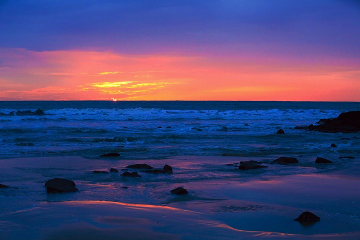 Amazing seaside sunrise in Shandong