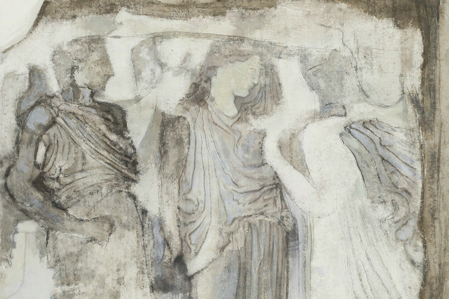 Painter's exhibition pursues cultural infusion and an ode to life