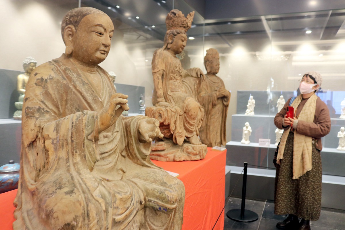 Song Dynasty Buddhist statues on exhibit in Jiangsu