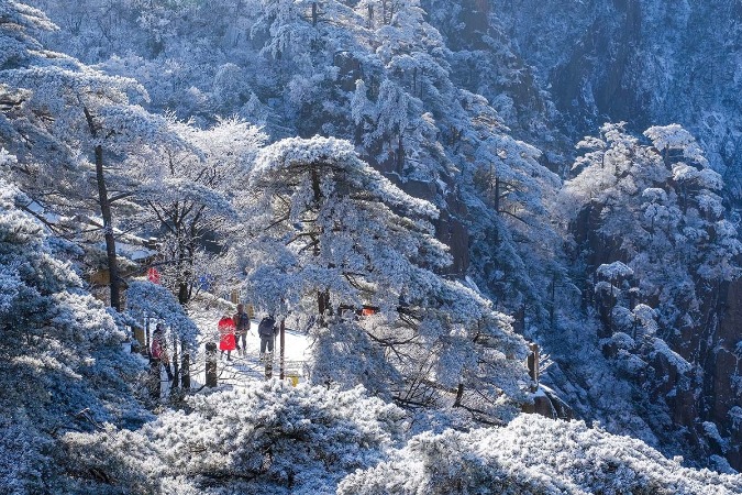 Rime decorates Mount Huangshan