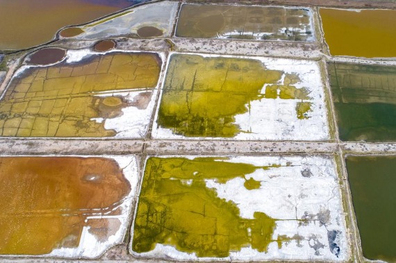 Shanxi salt lake from above