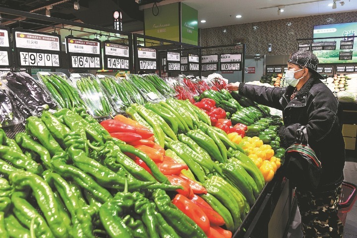 China's CPI up 1% in February