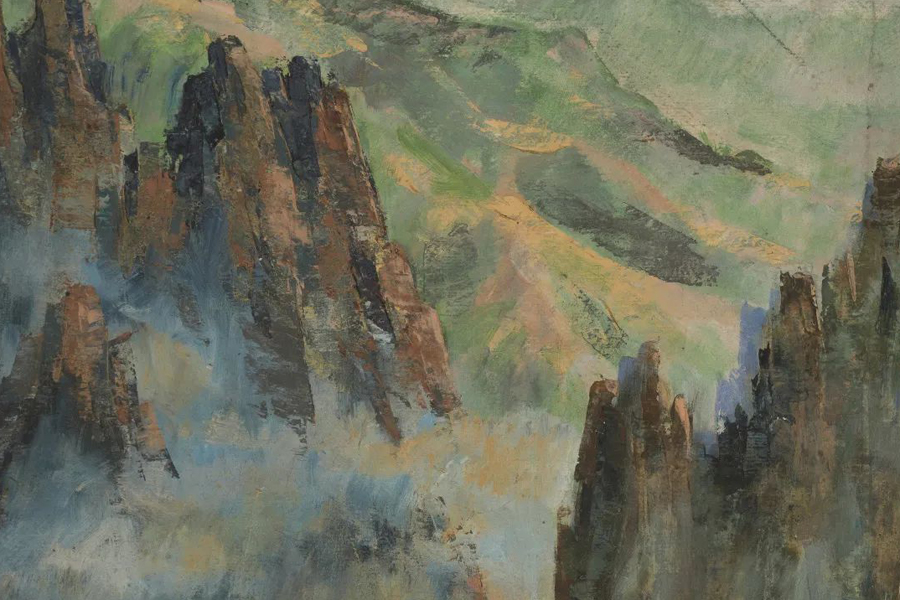 Late artist’s paintings exhibited in Zhejiang