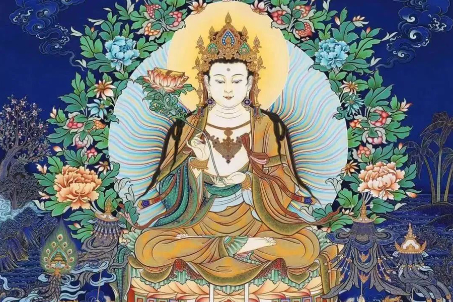 Niangben’s Thangka works on exhibit in Gansu