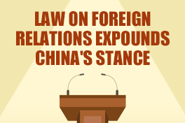 Law on Foreign Relations expounds China's stance