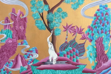 Contemporary artistic interpretation of Classic of Mountains and Seas