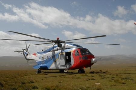 China's AC313A large civil helicopter starts cold-weather flight tests