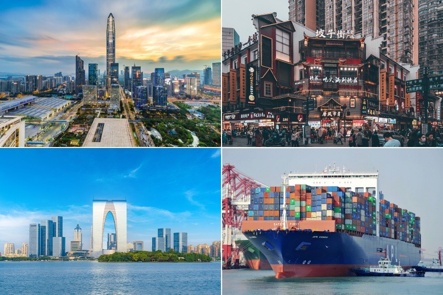 Top 10 Chinese regions by GDP in 2023