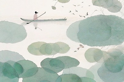 Like a Dream Verse: Often Recall Creek-Side Pavilion at Dusk