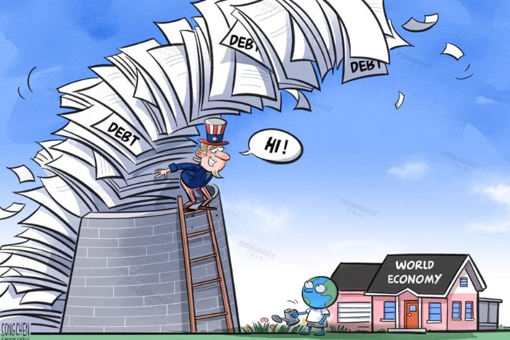 US trying to wall its wave of debt on the global economy