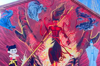 Shenjia village captivated by Nezha 2 mural