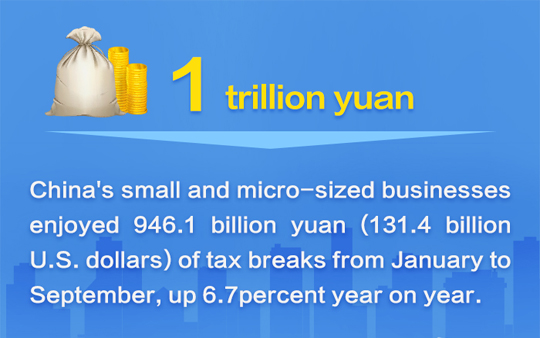 Private businesses received 1 trillion yuan tax cuts in the first 11 months of 2024