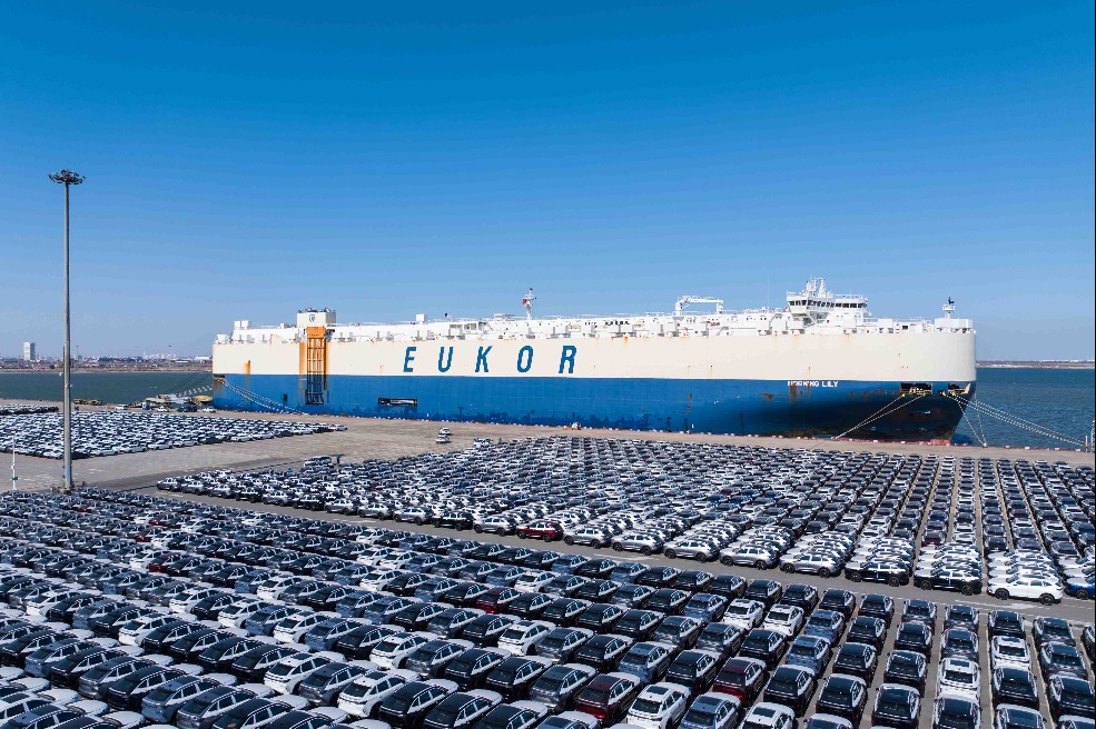 Tianjin Port sets single-vessel record for vehicle transportation