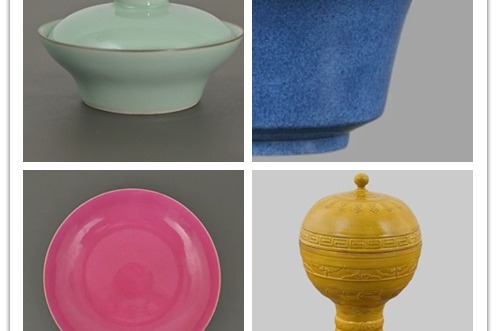 Qing Dynasty monochrome-glazed porcelain on display in Shanghai