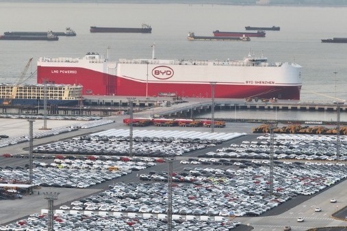 World's largest car carrier sets off on maiden voyage from Chinese port