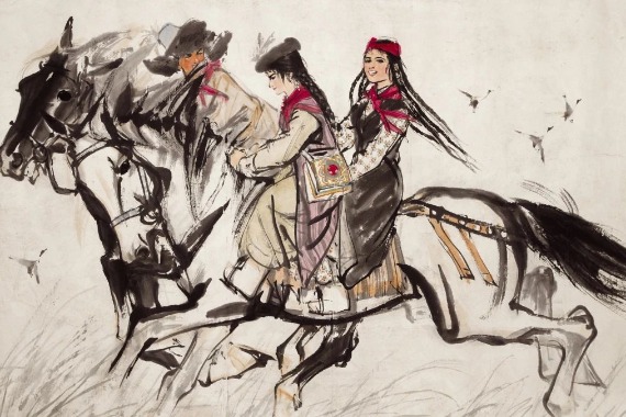 Artworks from Xinjiang and Xizang on display in Beijing