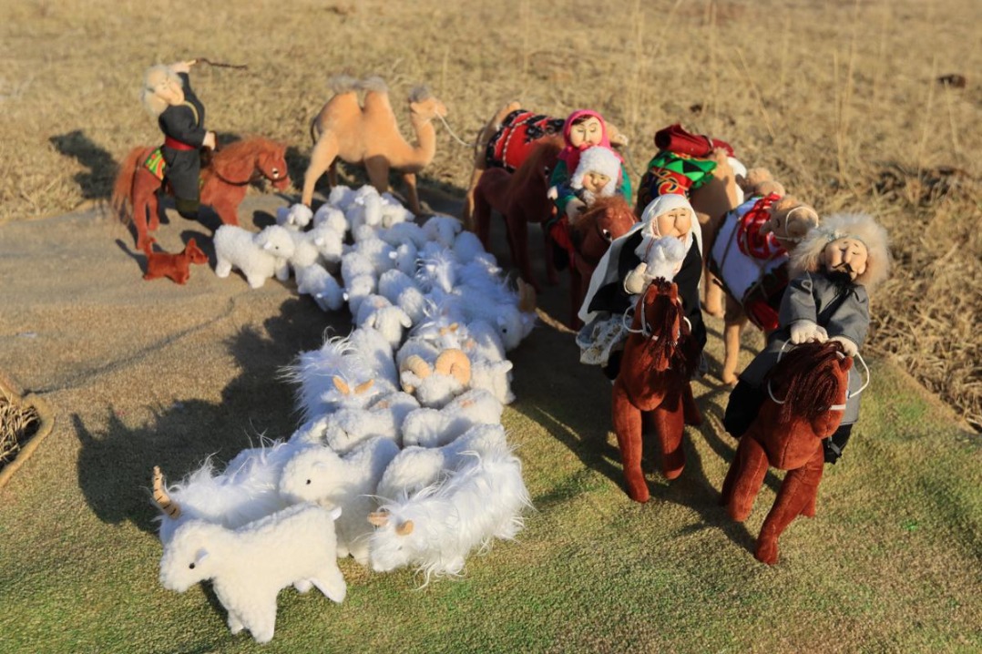 Xinjiang artist's hand-stitched dolls capture regional life