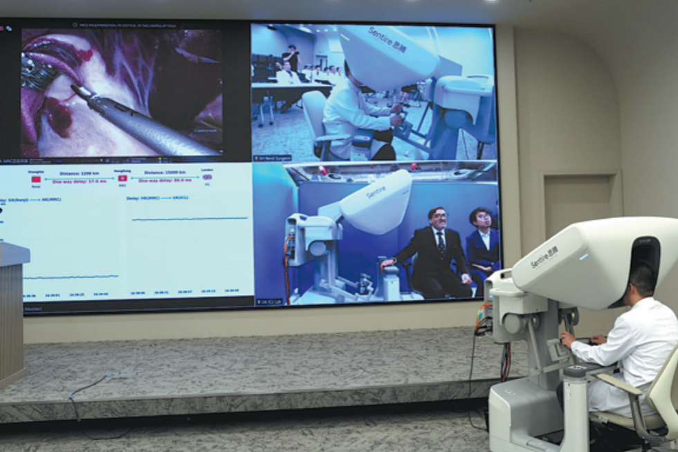 Robotic surgery performed remotely