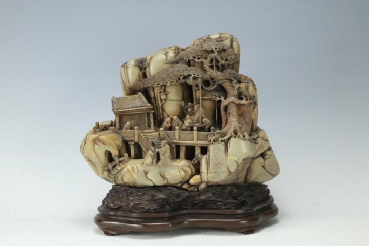 Qing Dynasty stone carving captures ancient academy scenes