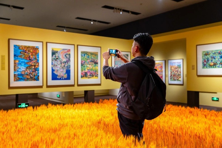 Beijing art exhibition presents colors of rural life