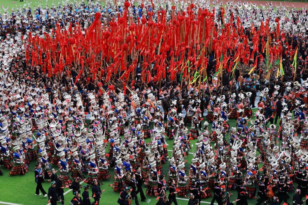 Miao New Year celebrations get underway in Guizhou's Leishan county