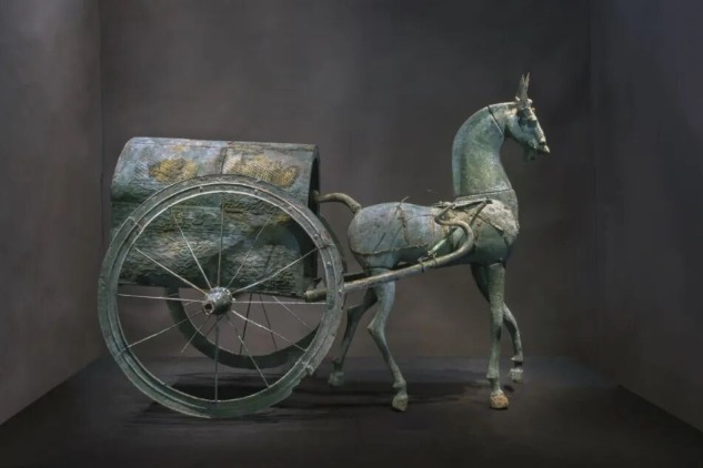 Gilded bronze chariot and horse from Guizhou Provincial Museum