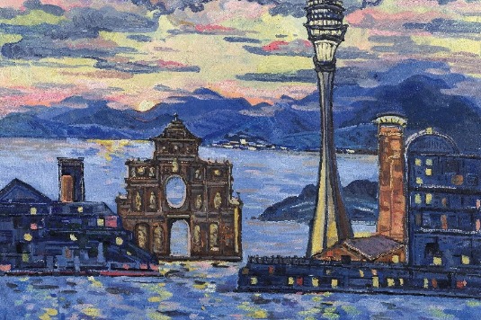 Paintings capture Macao's cultural landscape at Guangzhou exhibition