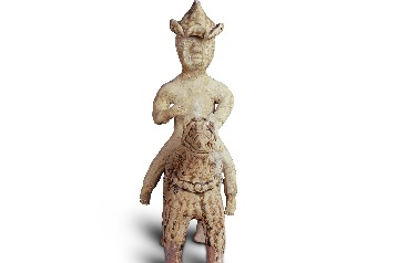 3rd-century celadon figurine rides a horse