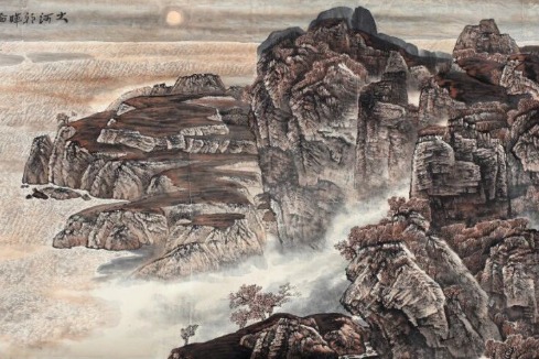 Yellow River-themed artworks on view in Zhengzhou