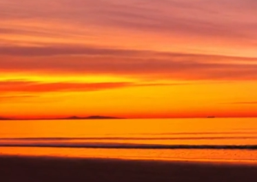 Orange sea as seen from Qingdao
